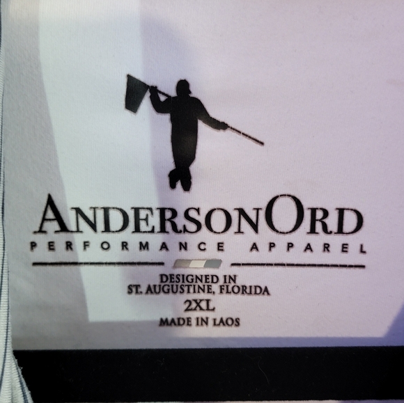 AndersonOrd Striped Gray Polo Golf Shirt Size 2XL - Picture 4 of 7